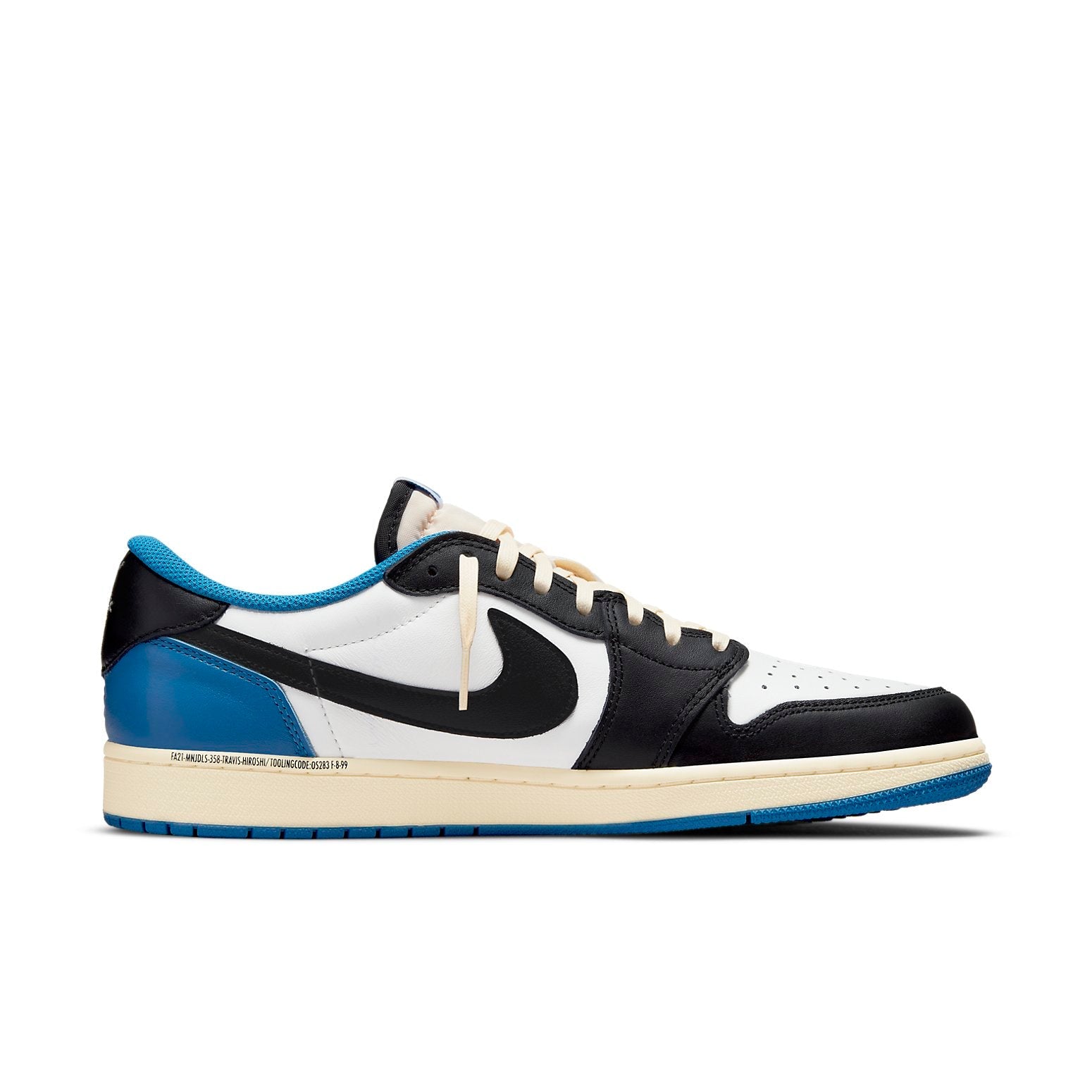 Air Jordan 1 Retro Low X Fragment Design X Travis Scott X ‘Sail Black Military Blue’