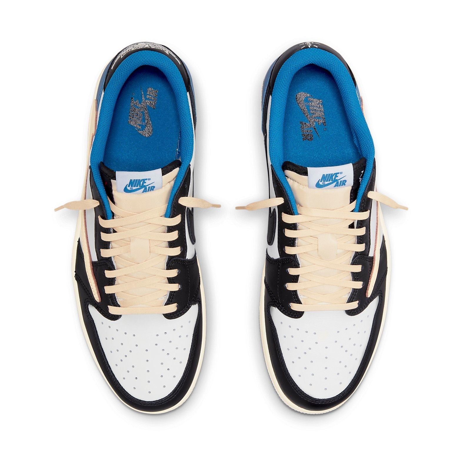 Air Jordan 1 Retro Low X Fragment Design X Travis Scott X ‘Sail Black Military Blue’