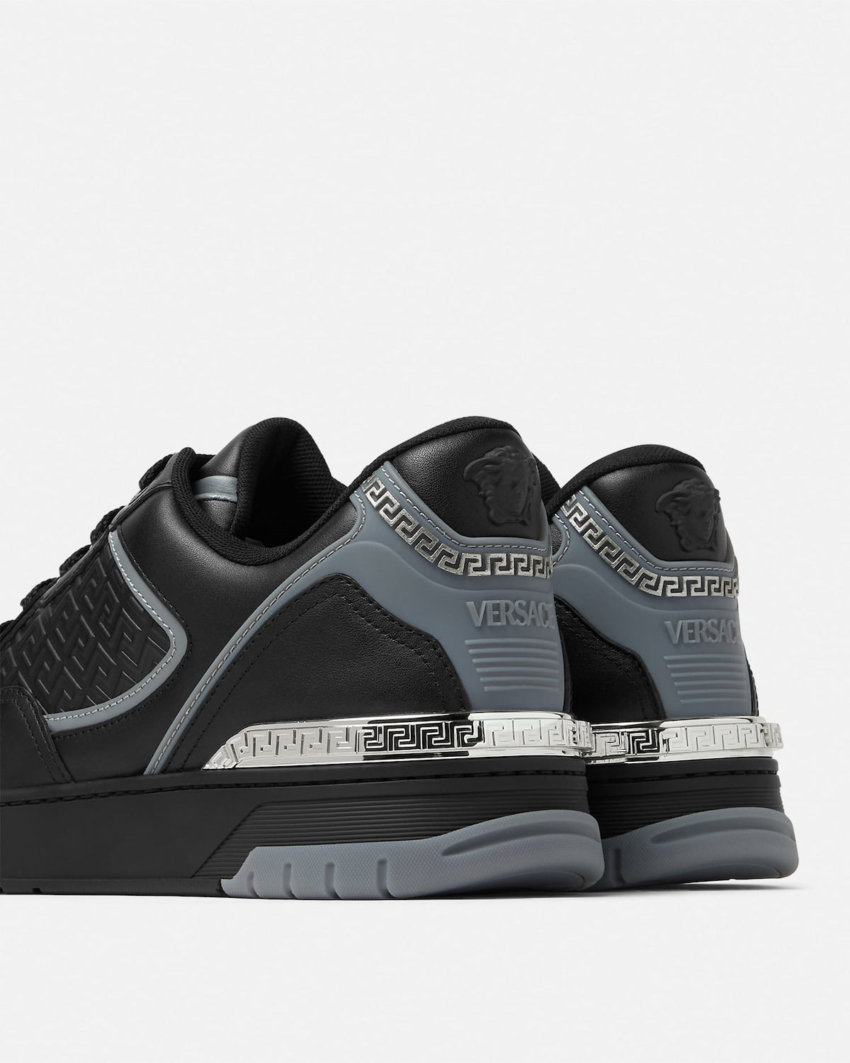 Biggie Basket Leather Sneakers Versace