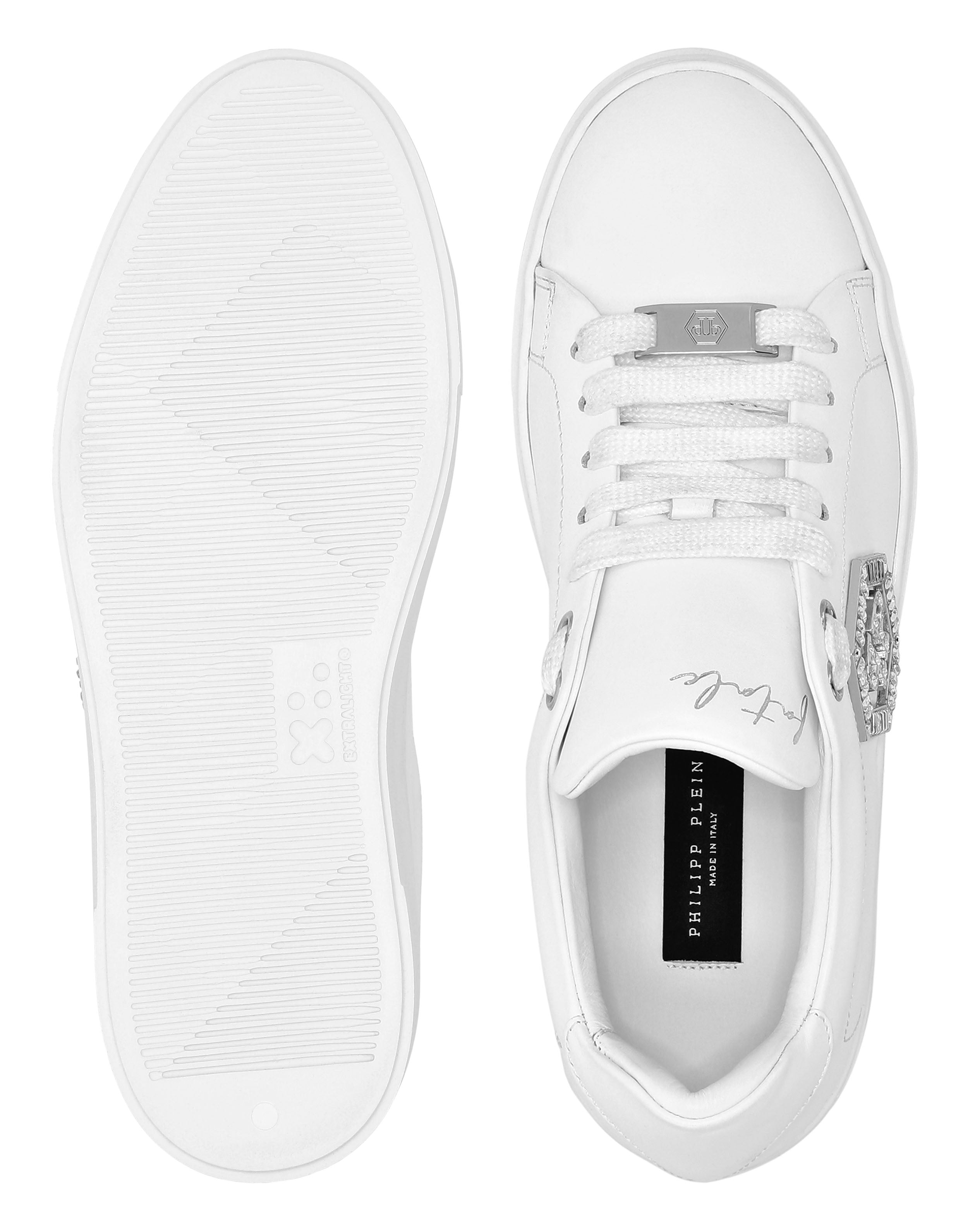 Plein Nappa Leather Low Top Sneakers Crystal Fatale