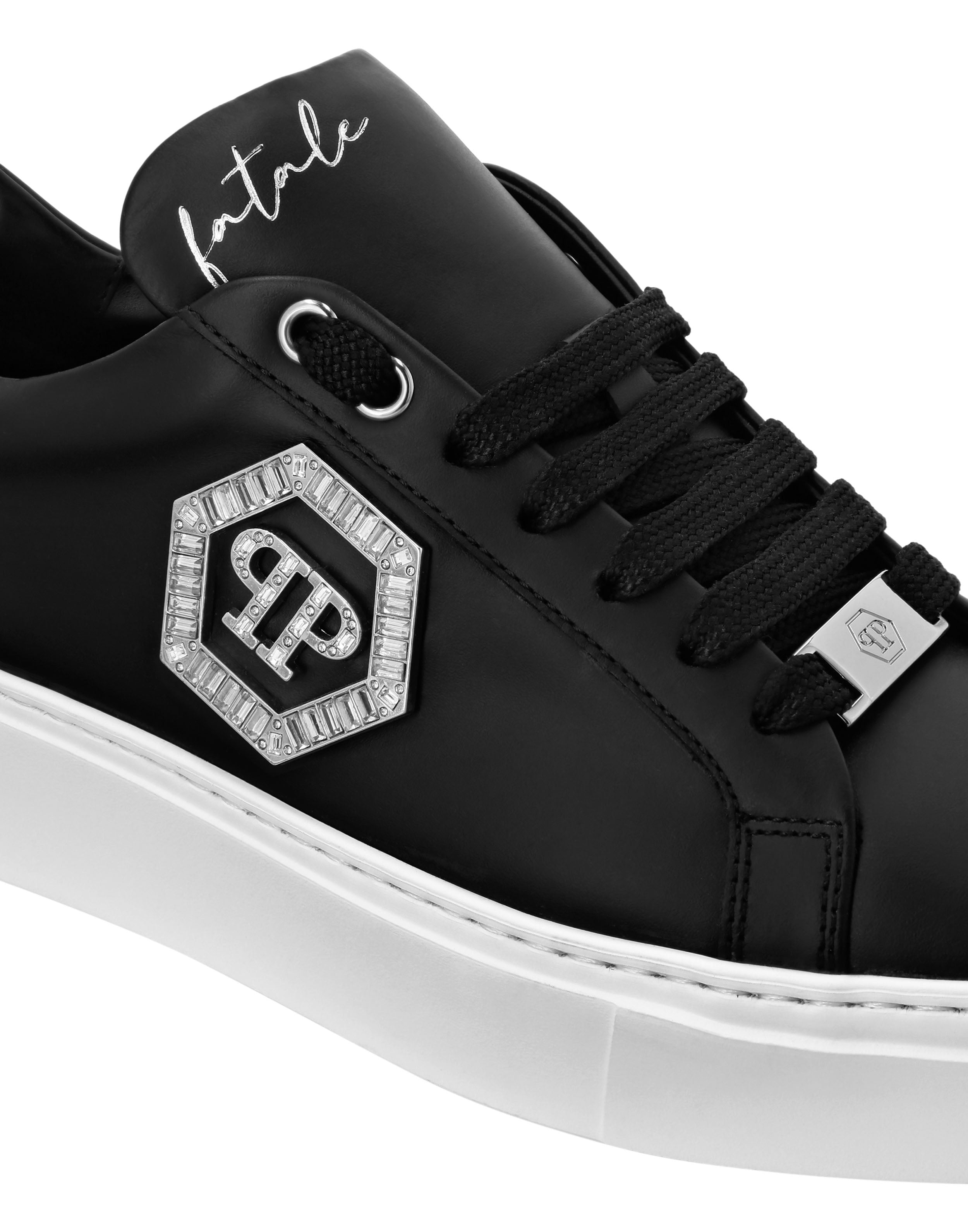 Plein Nappa Leather Low Top Sneakers Crystal Fatale