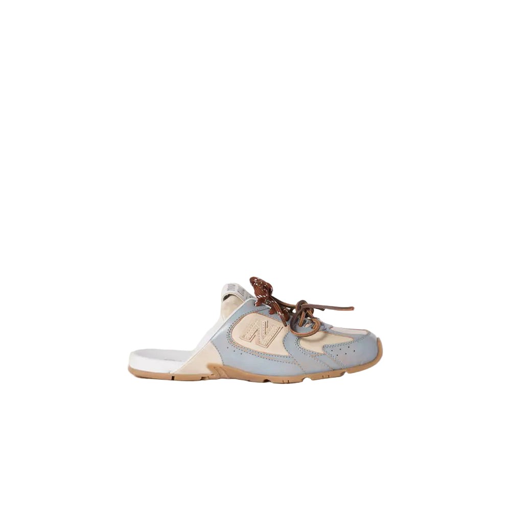 530 SL Mules – Bleached Leather & Gum Sole Sky Blue Travertine Gray Edition Women