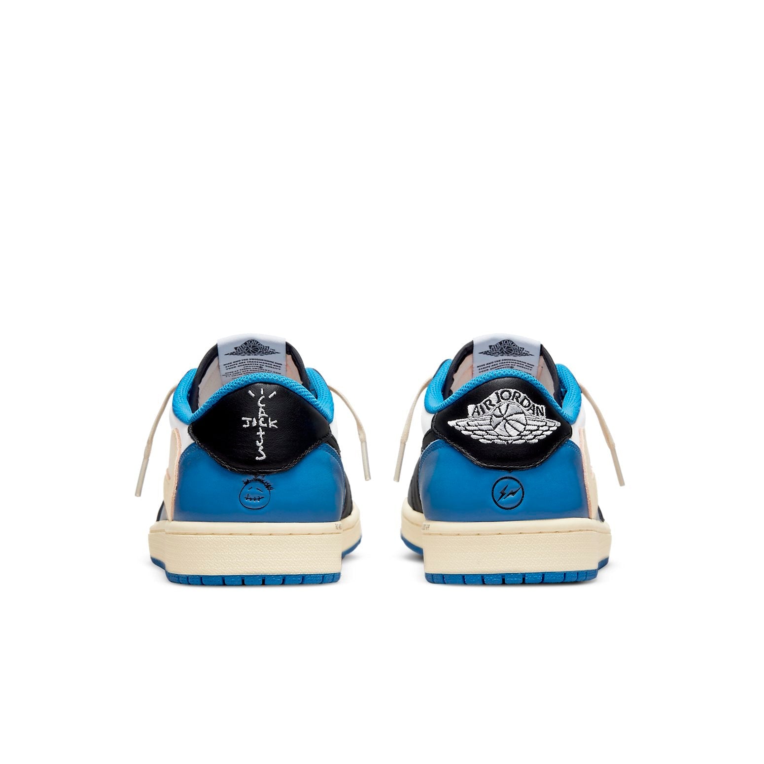 Air Jordan 1 Retro Low X Fragment Design X Travis Scott X ‘Sail Black Military Blue’
