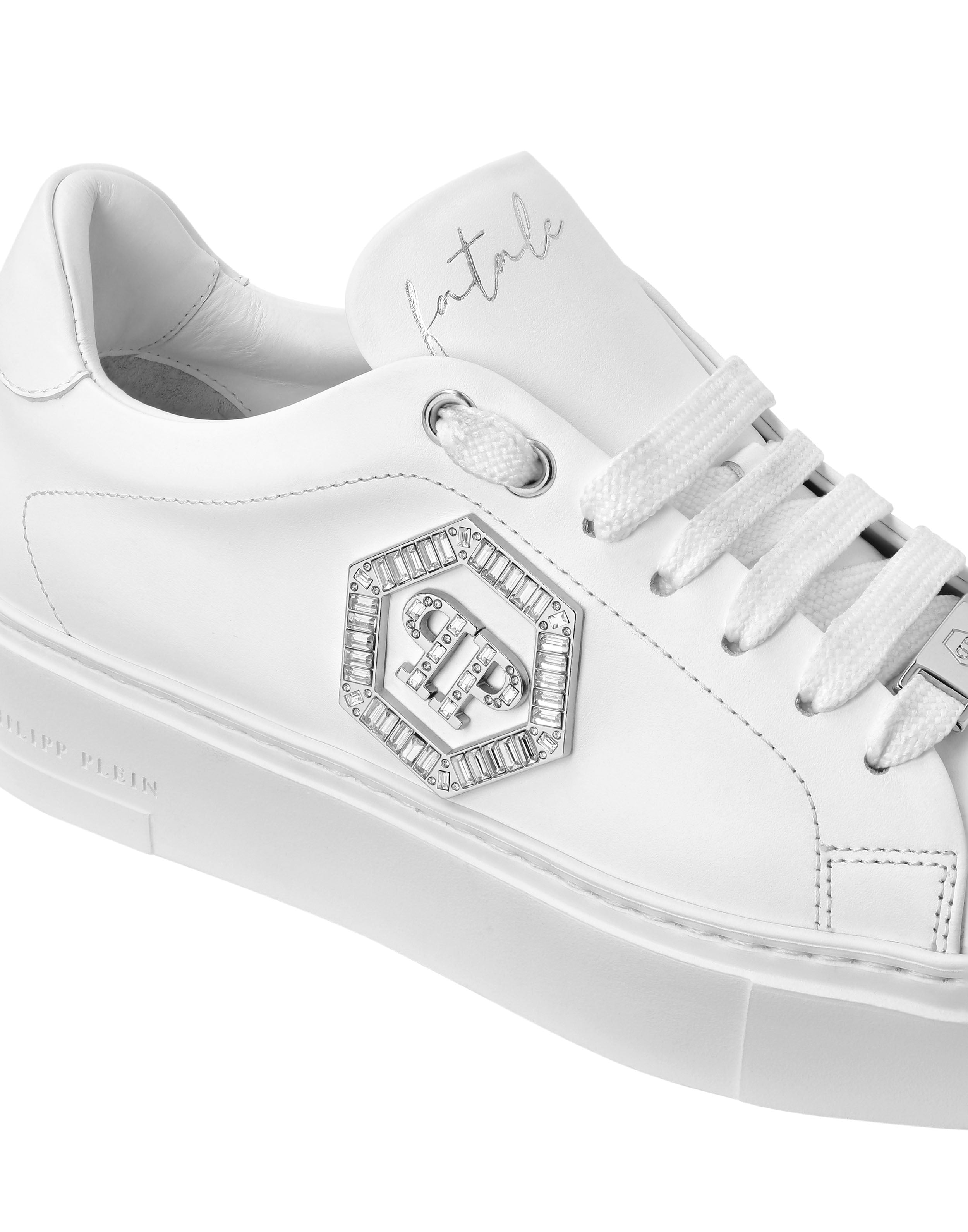Plein Nappa Leather Low Top Sneakers Crystal Fatale