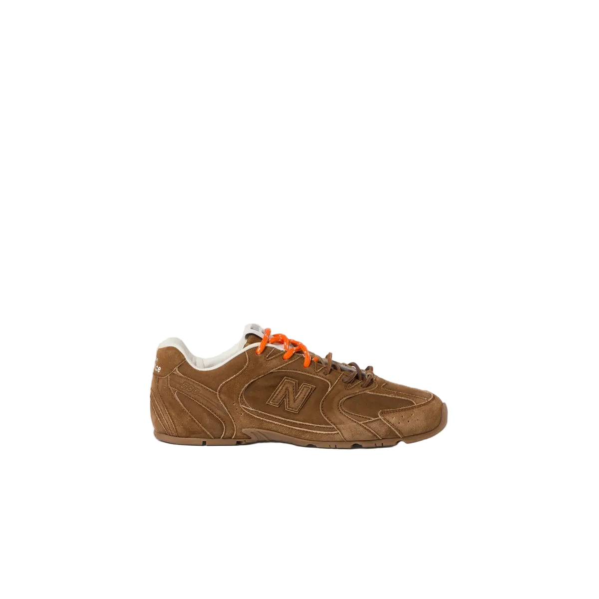 NB (WMNS) x Miu Miu 530 SL Suede and Mesh Sneakers Orange Laces Women